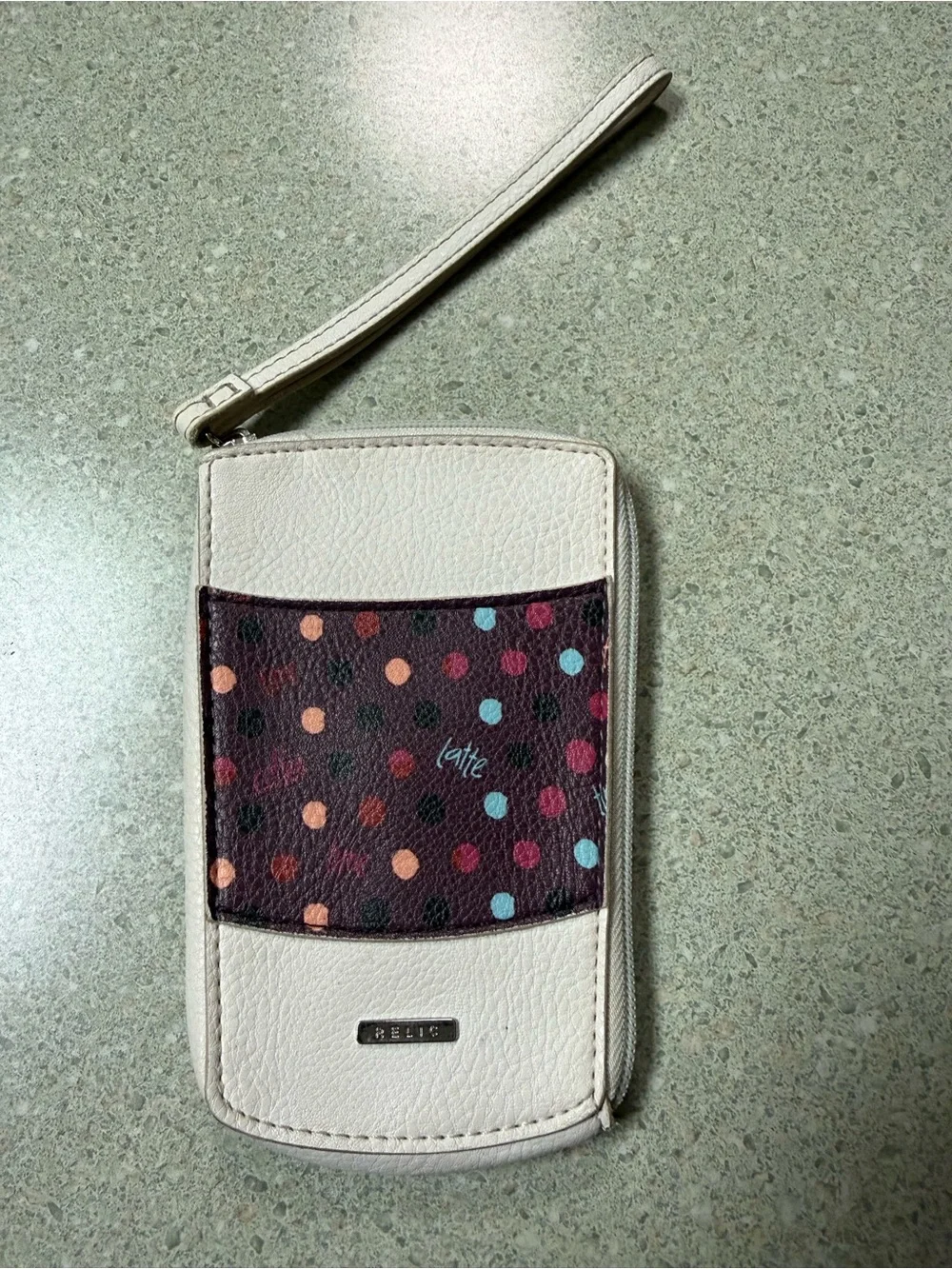 Vintage Relic Coffee Cup Poka Dot Wristlet - Picture 6 of 7